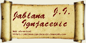 Jablana Ignjačević vizit kartica